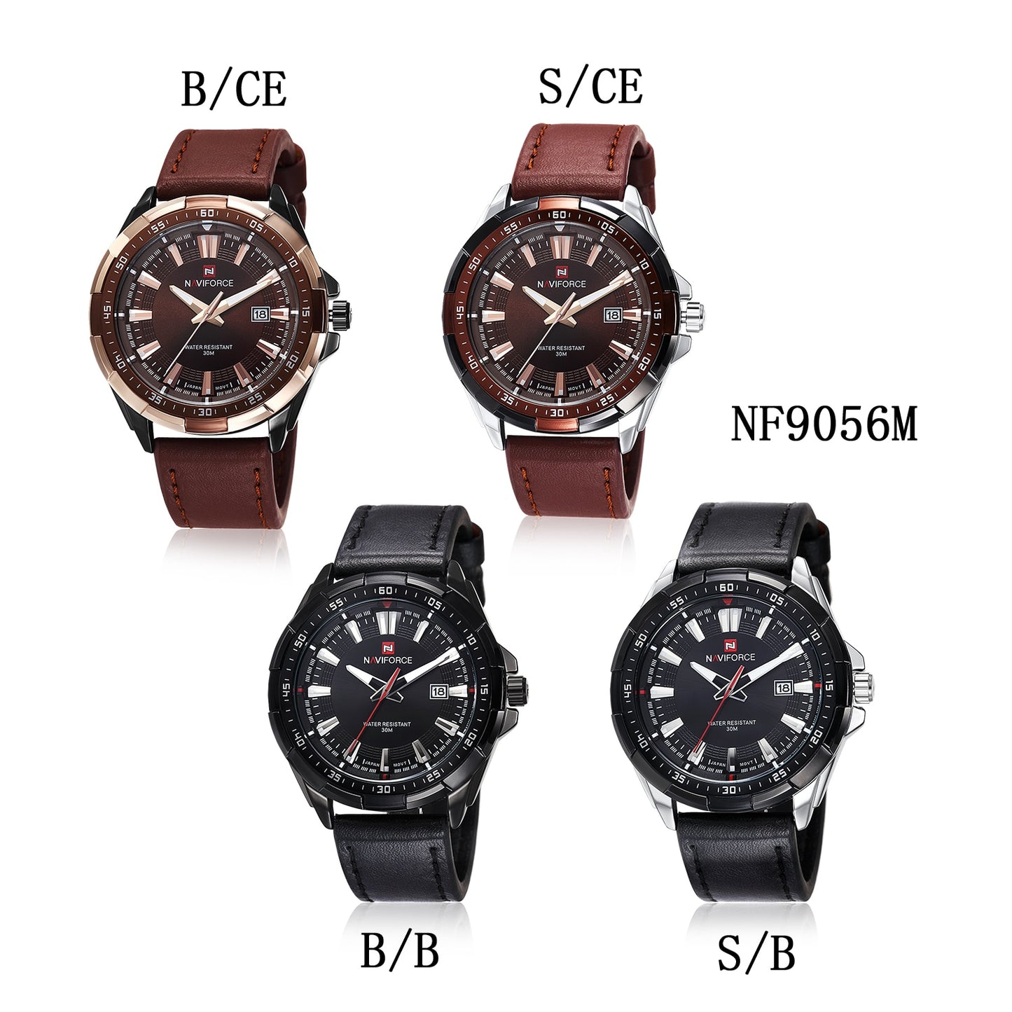 NAVIFORCE Mens Watches Top Luxury Brand Fashion Sport Watches Men Waterproof Quartz Clock Male Army Military Leather Wrist Watch